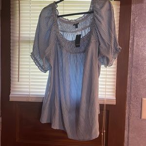 NWT smocked short sleeve flowing top